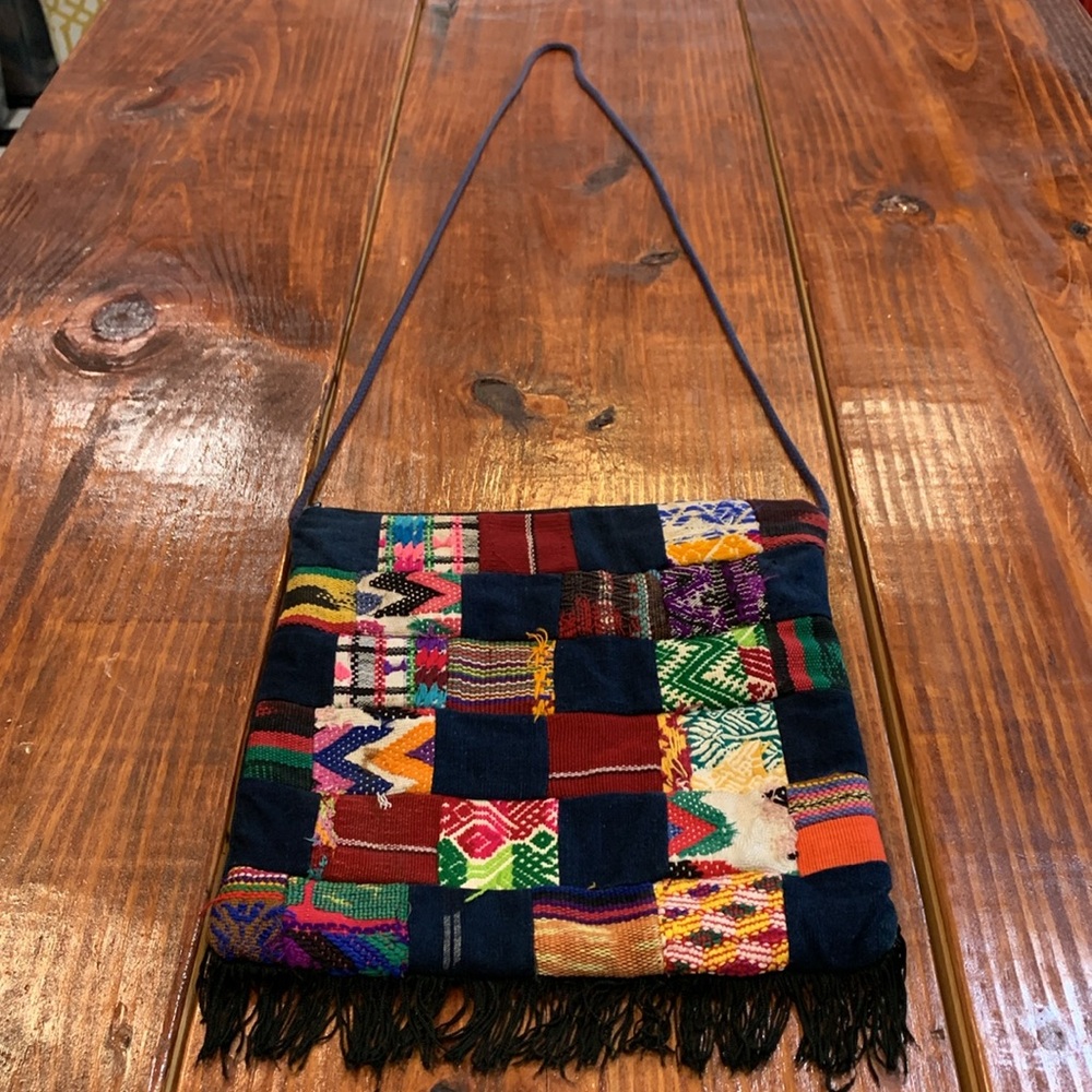 Vintage Handmade Guatemala Embroidered Purse